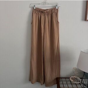 Tan Wide Leg Pants